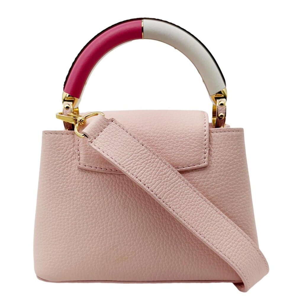 Louis Vuitton  Capucines Mini Taurillon Leather Crossbody Bag Pink - Picture 4 of 12